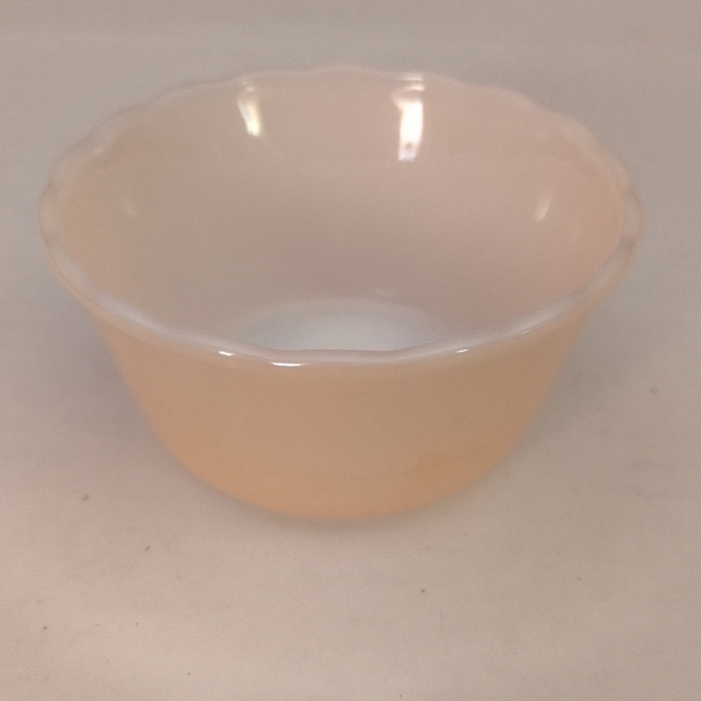 Fire King small 4 inch bowl orange/ gold
